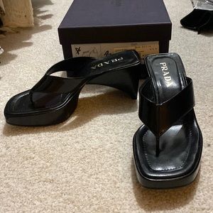 Black Prada heels